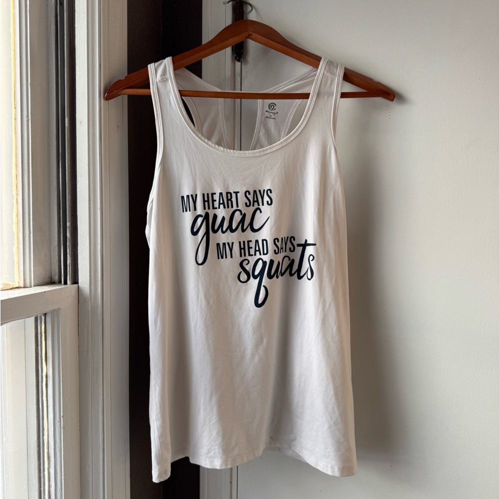 White Tank Top work out